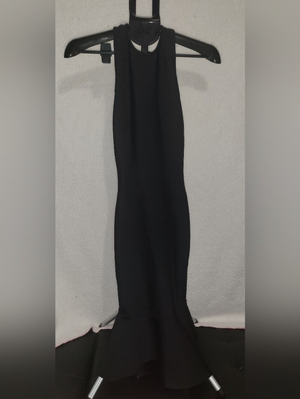 Rivir Women's Black Halter Mermaid Dress